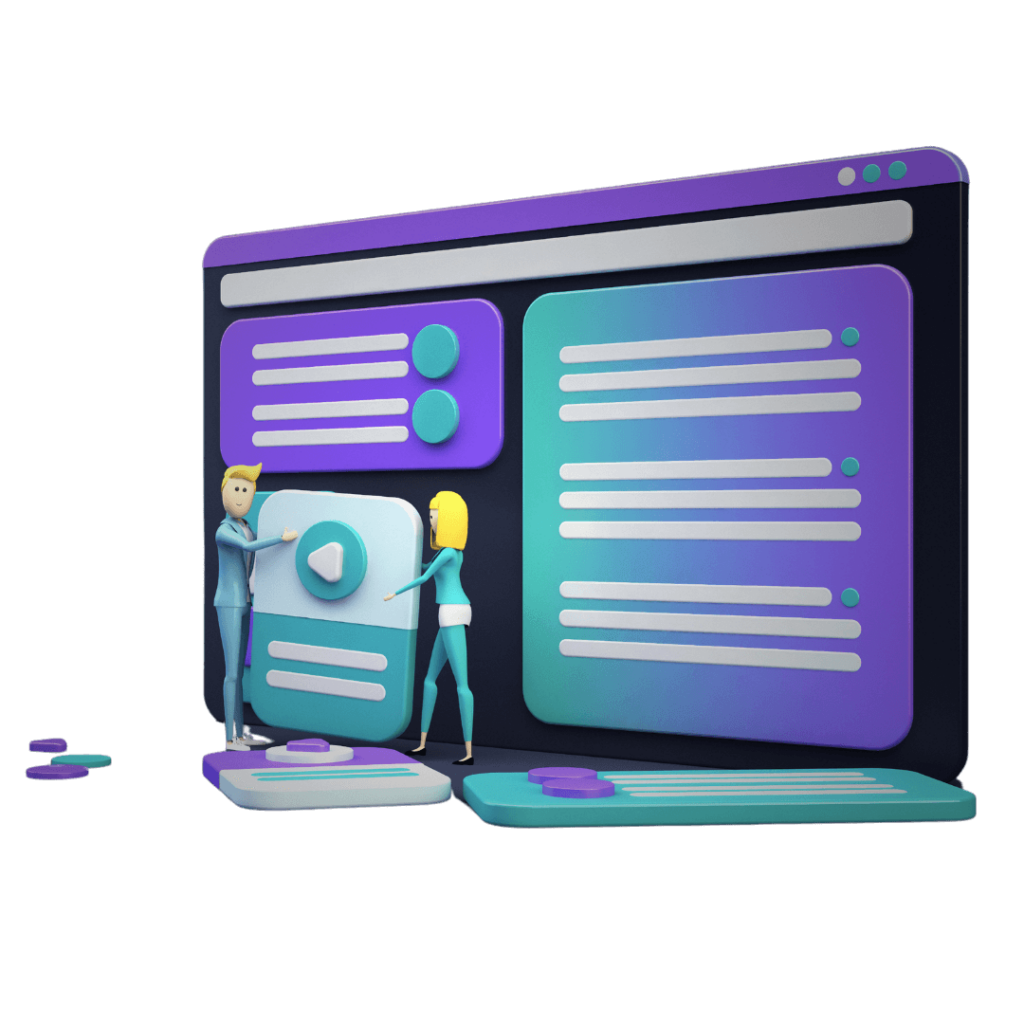 Weboldal építés és webdesign illusztráció