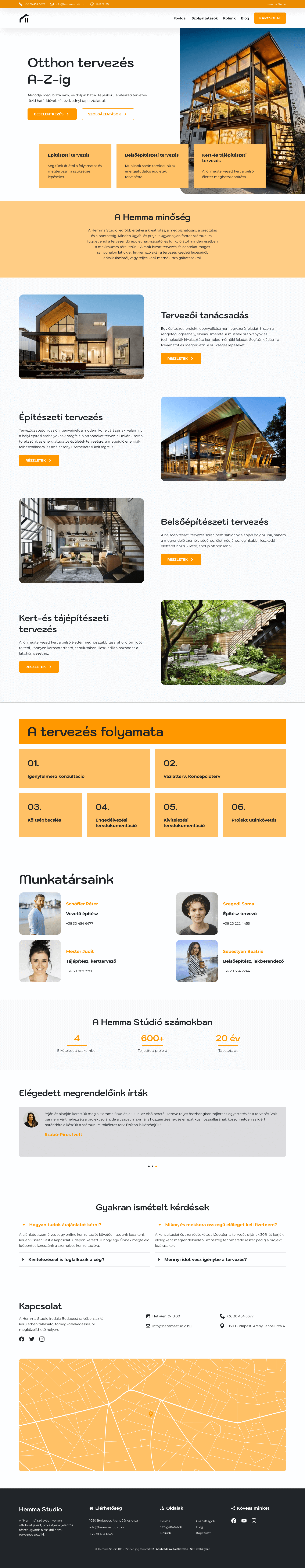 Hemma Studio - webdesign terv